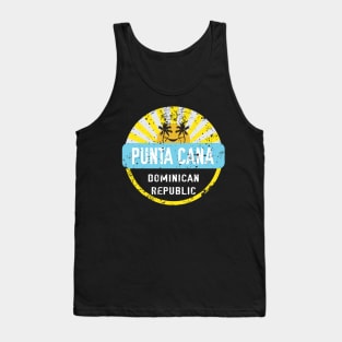 Punta Cana Dominican Republic Beach Vacation Vintage Retro Distressed Tank Top